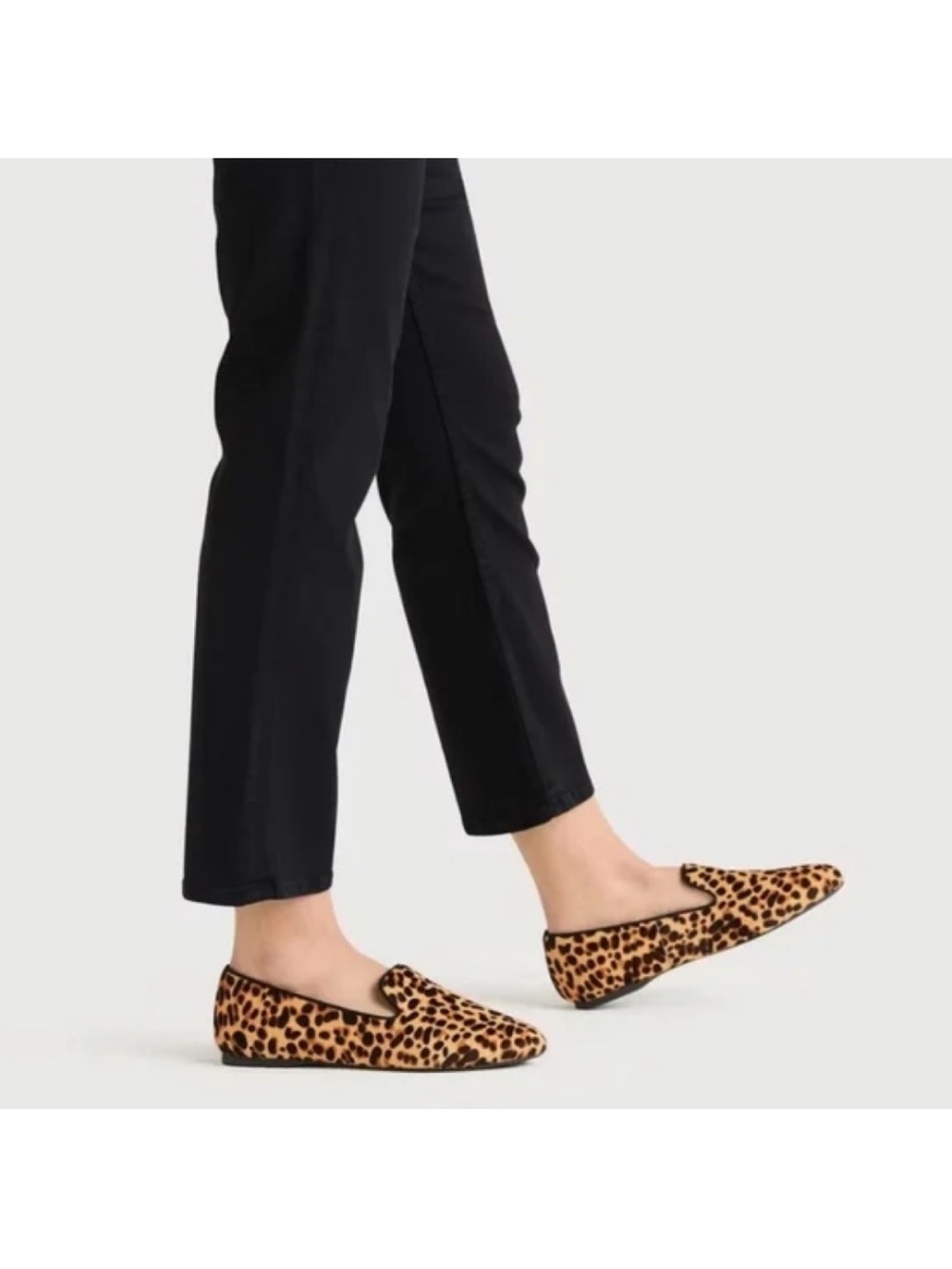 Birdies The Starling Cheetah Calf Hair Slip On Loafer Size 8.5